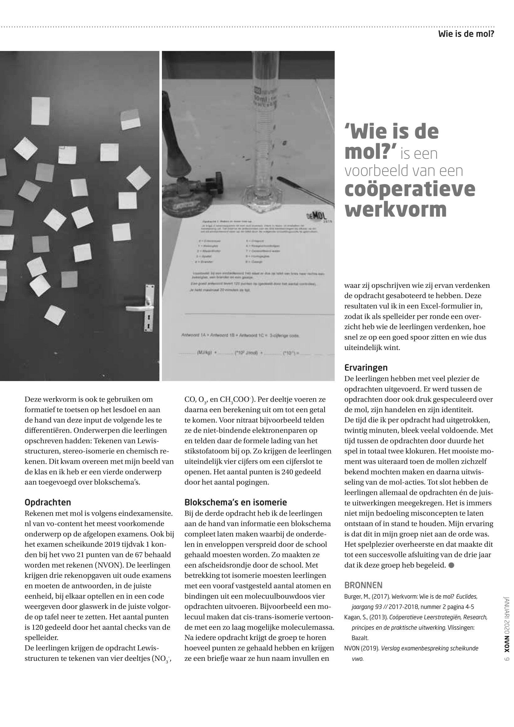 Wie is de Mol bij scheikunde?